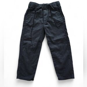 H&M Kids Black Linen Blend Drawstring Pants - Size 4T